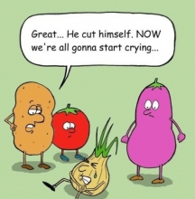 Great ... He cut himself ...