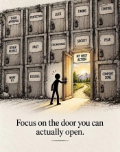 Focus on the door you can ...